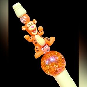 Handmade Tigger from Winnie the Pooh beaded pen